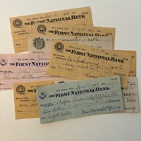 SOLD: Original Ephemera: 1923-1937 Check Set