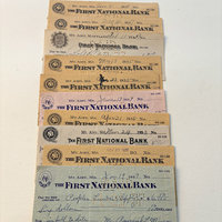 SOLD: Original Ephemera: 1923-1937 Check Set