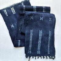 African Indigo Rustic Cloth/Scarf/Runner: Dark