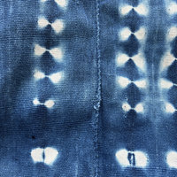 African Indigo Rustic Mudcloth Fabric/Scarf/Runner: Light