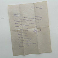 Original Ephemera: 1943 Letter