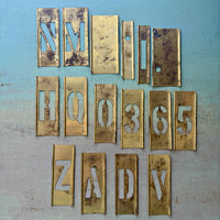 SOLD: Vintage Brass Stencil Set