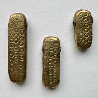 African Debossed-Metal Hollow Pendants: Trio 1