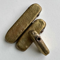 African Debossed-Metal Hollow Pendants: Trio 2