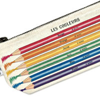 Zippered Pouch Small: Les Couleurs