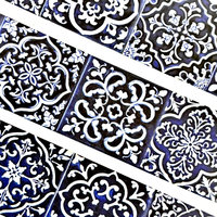CoraCreaCrafts Washi Tape: Blue Tiles