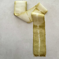 Natural Tie Dyed Cotton Ribbon Set: Moss