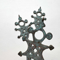 Tuareg Copper Cross Patinaed Pendant 