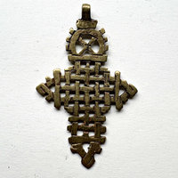 Ethiopian Brass Coptic Cross Pendant