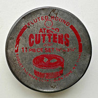 SOLD: Fluted Round Cutter Set in Tin