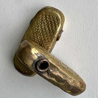 African Debossed-Metal Hollow Pendants: Small Set of 2