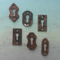 SOLD: Vintage Rusty Escutcheon Plate l Set