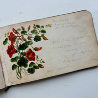 1800s Floral Album Autograph Book