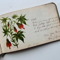 1800s Floral Album Autograph Book