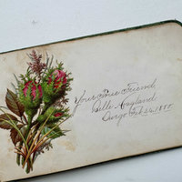 1800s Floral Album Autograph Book