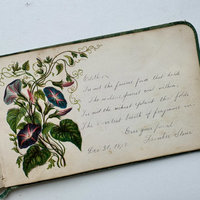 1800s Floral Album Autograph Book