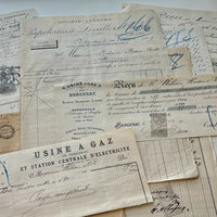 NEW: Antique French Ephemera & Receipts: Set of 7