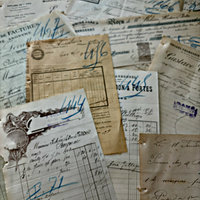 NEW: Antique French Ephemera & Receipts: Set of 7