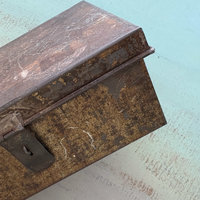 SOLD: Vintage Tin Box with Hinged Lid