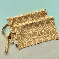 Ichcha Block Print Pouch: Jali