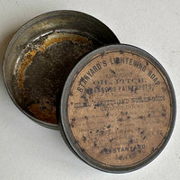 SOLD: Vintage Round Tin: Lightening Soap