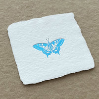 Handmade Paper Letterpress Mini: Foil Swallowtail