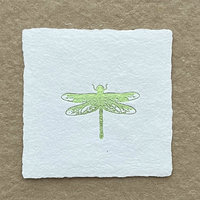 Handmade Paper Letterpress Mini: Foil Dragonfly