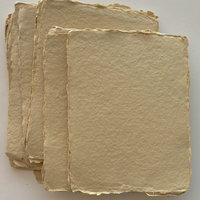 RESTOCKED: Handmade Cotton Paper Set of 10: Soft Ochre