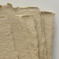 RESTOCKED: Handmade Cotton Paper Set of 10: Soft Ochre