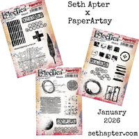 Seth Apter PaperArtsy Cling Rubber Stamp Trio: 49, 50, 51