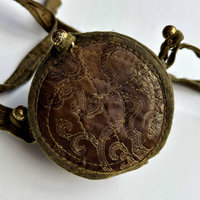 Tibetan Prayer Box Necklace: Round 