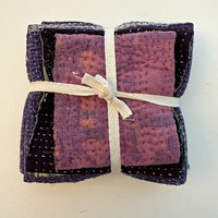 Kantha Stitch Large Scrap Bundle: Purple Haze