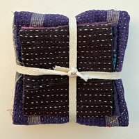 Kantha Stitch Large Scrap Bundle: Purple Haze