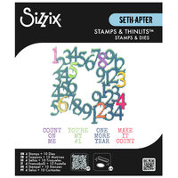 Seth Apter Sizzix Thinlit Die & Stamp Set: Recount