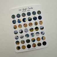 Savannah Scribbles Circle Stickers: Van Gogh