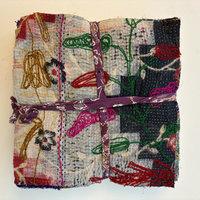 NEW: Hand Stitched & Embroidered Kantha Bundle: Large 1