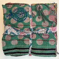 NEW: Hand Stitched & Embroidered Kantha Bundle: Large 3