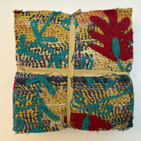 NEW: Hand Stitched & Embroidered Kantha Bundle: Large 7