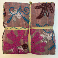 NEW: Hand Stitched & Embroidered Kantha Bundle: Large 7