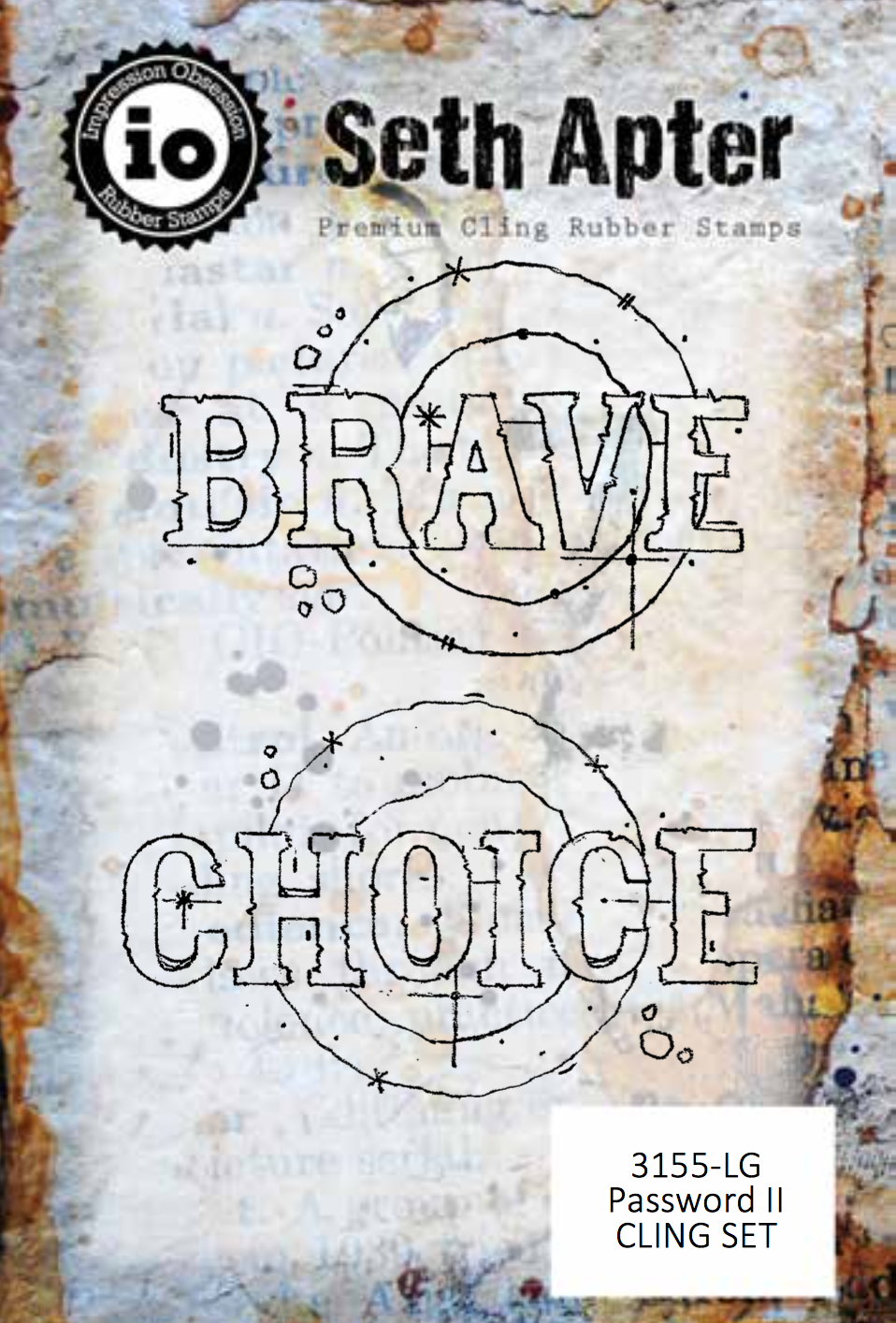 Password ll Cling Rubber Stamp Set