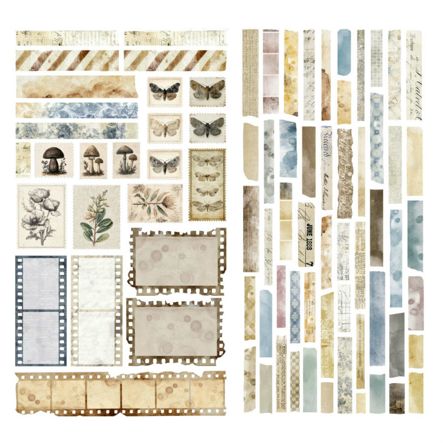 49 and Market Cello Tape Stickers: Faded Memory Lane 