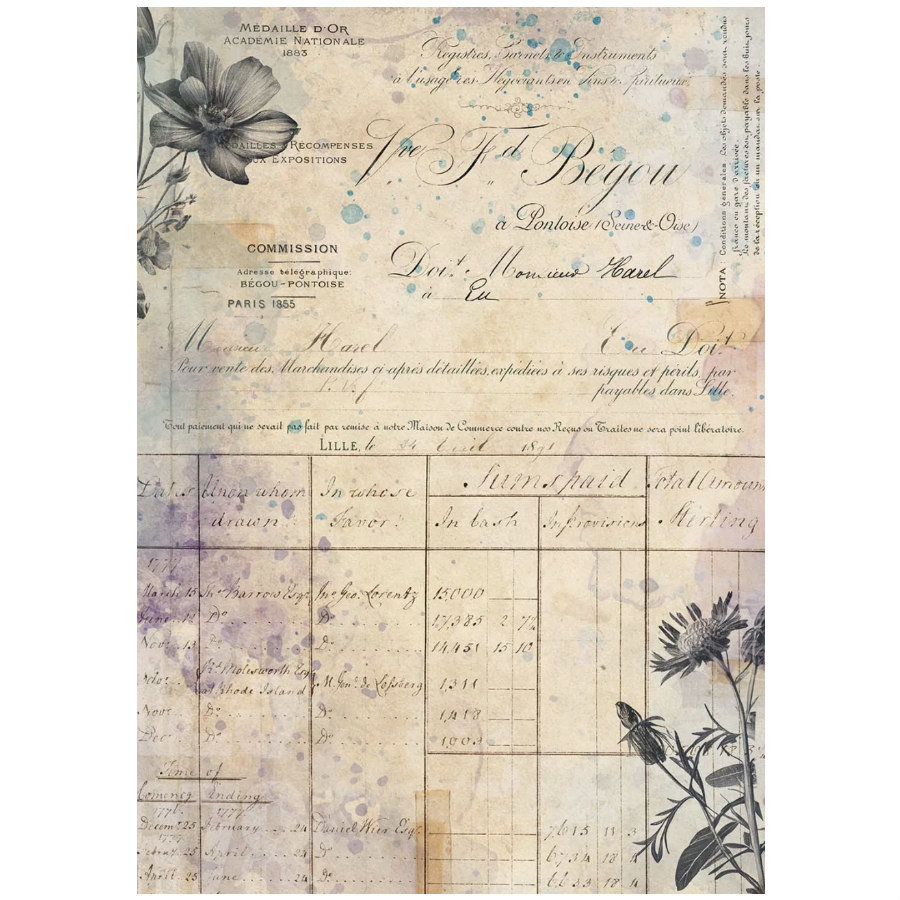 7 Dots Studio Rice Paper: Botanica Herbarium Ledger