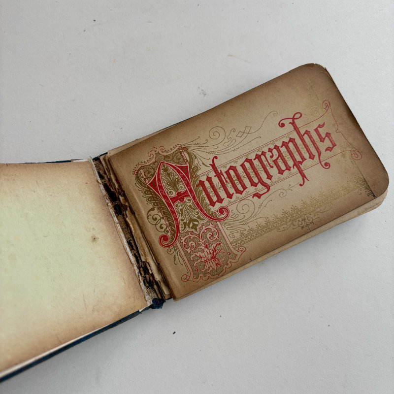 Antique Autograph Album: Blank