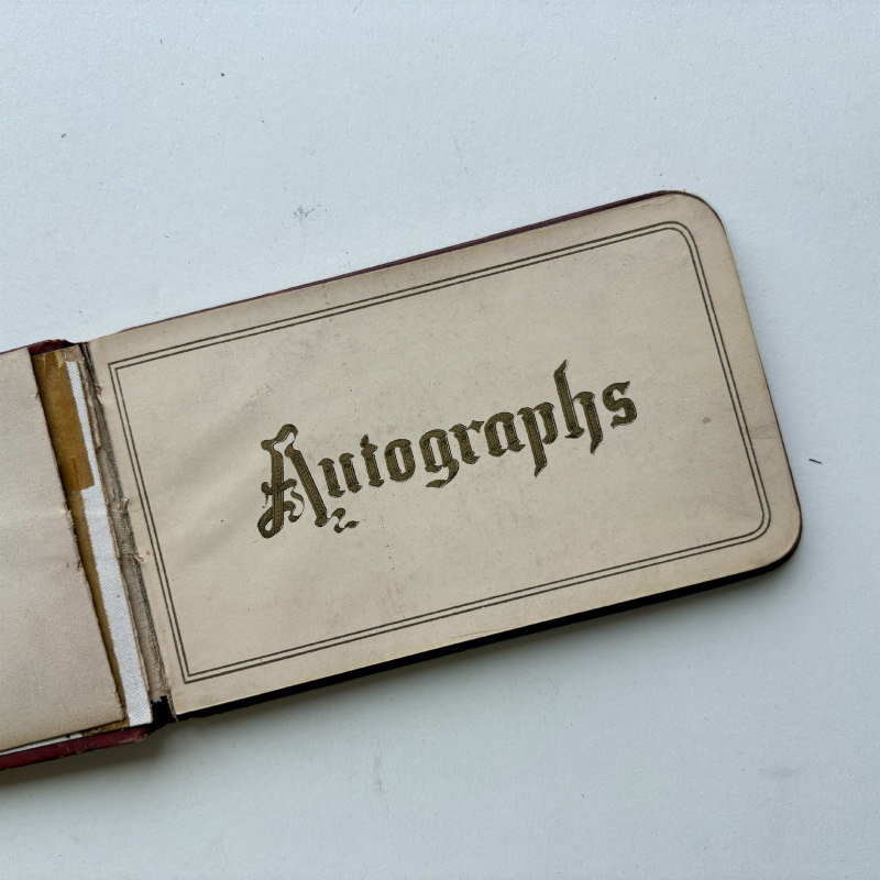 SOLD: 1882 Autograph Album