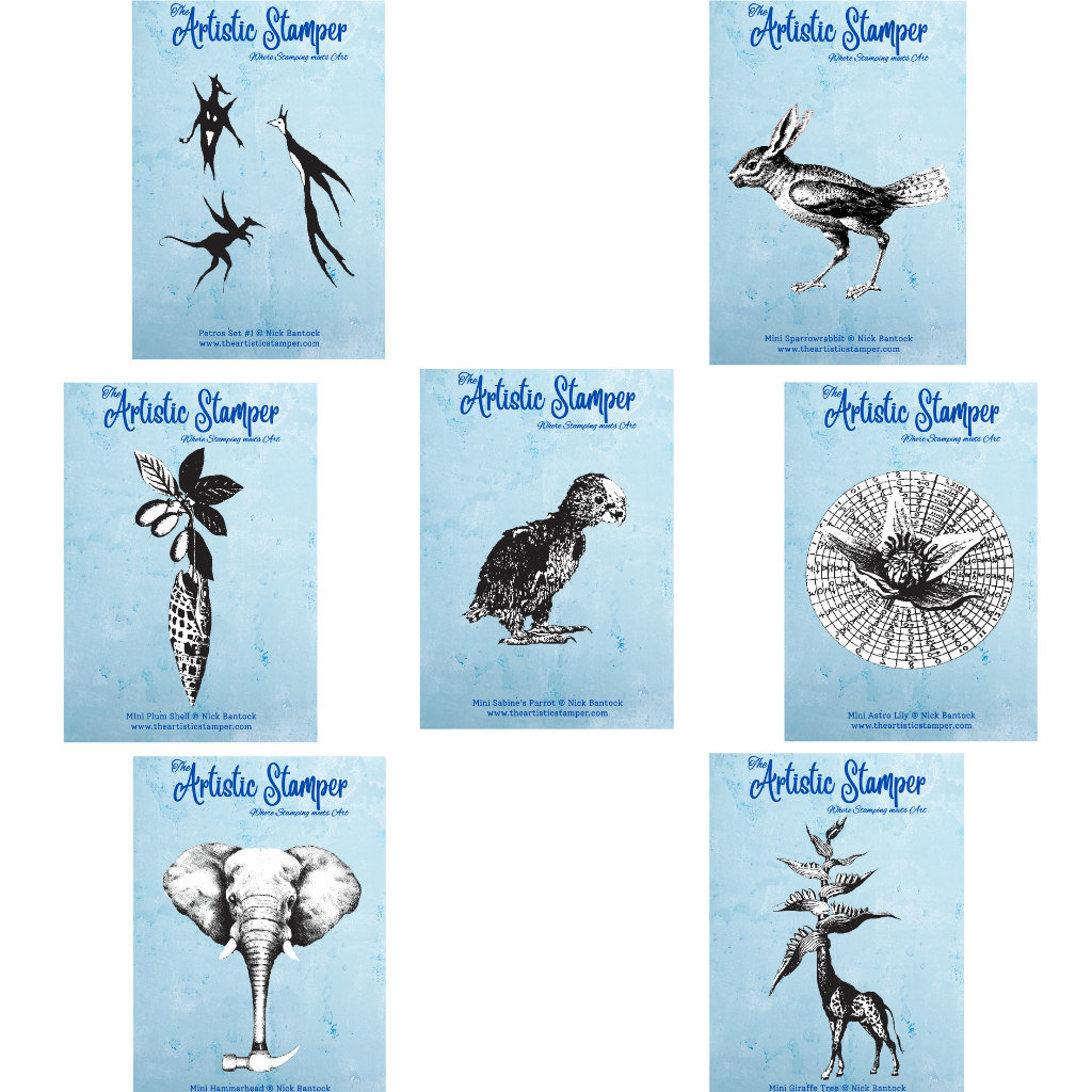 Nick Bantock Cling Rubber Stamps: Mini Bundle Set