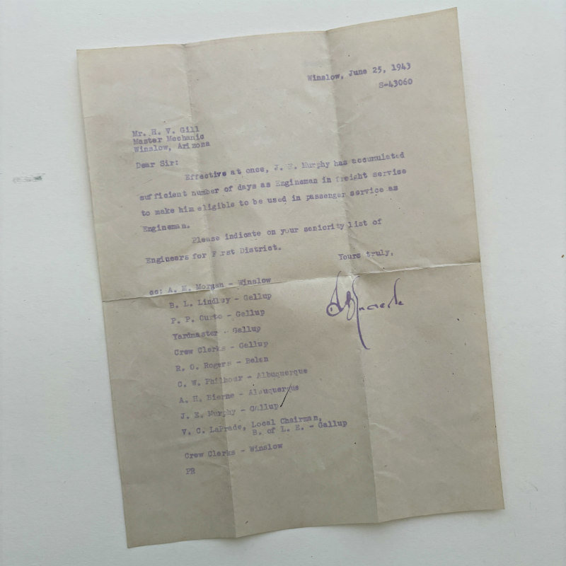 Original Ephemera: 1943 Letter