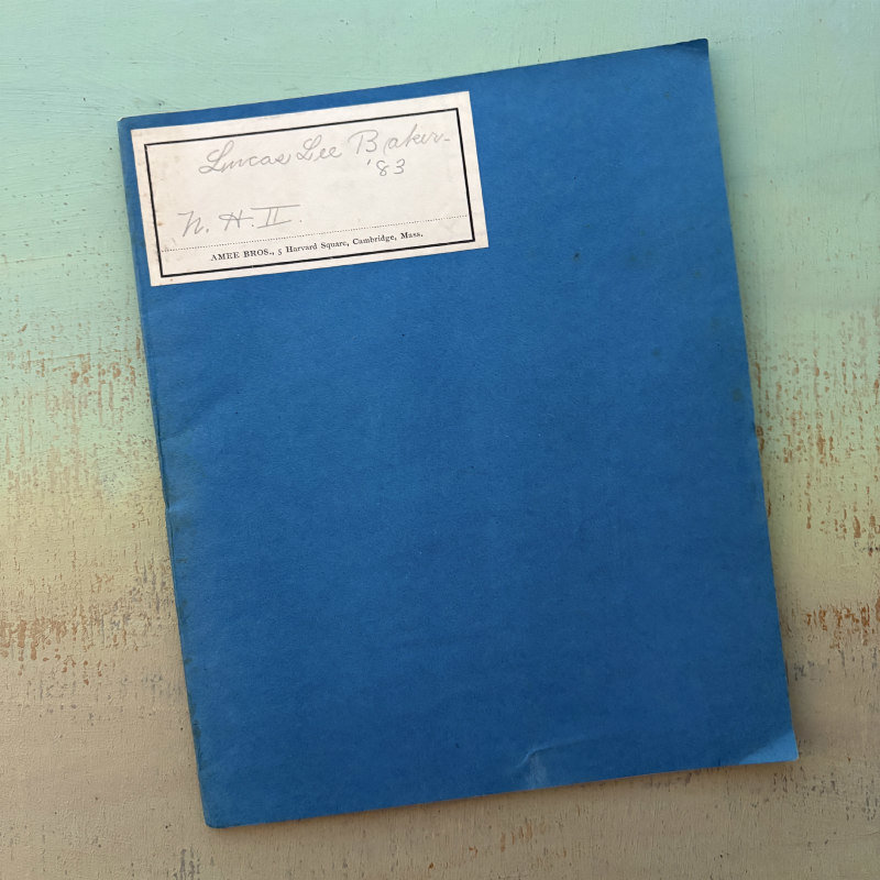 SOLD: 1880-1883 Harvard Blue Book: N.H. II #2