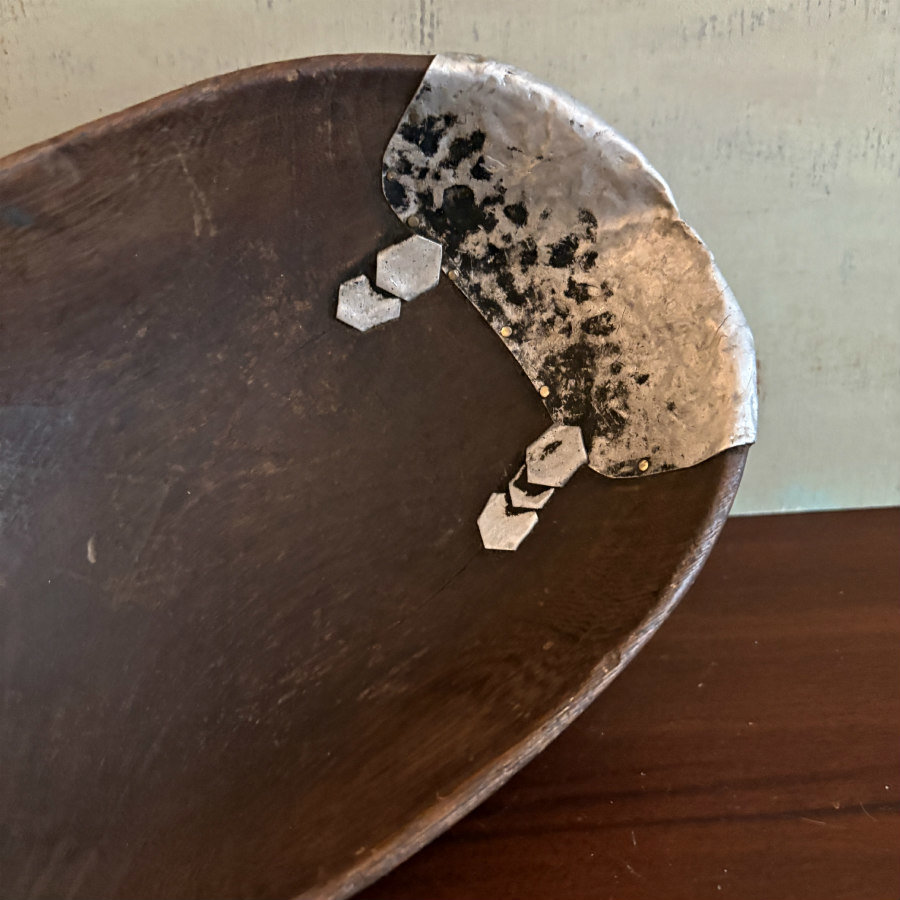 Ghanaian Wooden Bowl - Repaired