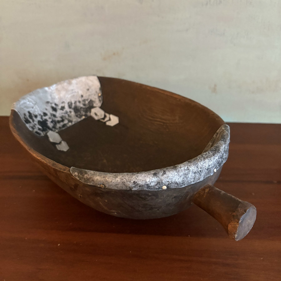 Ghanaian Wooden Bowl - Repaired
