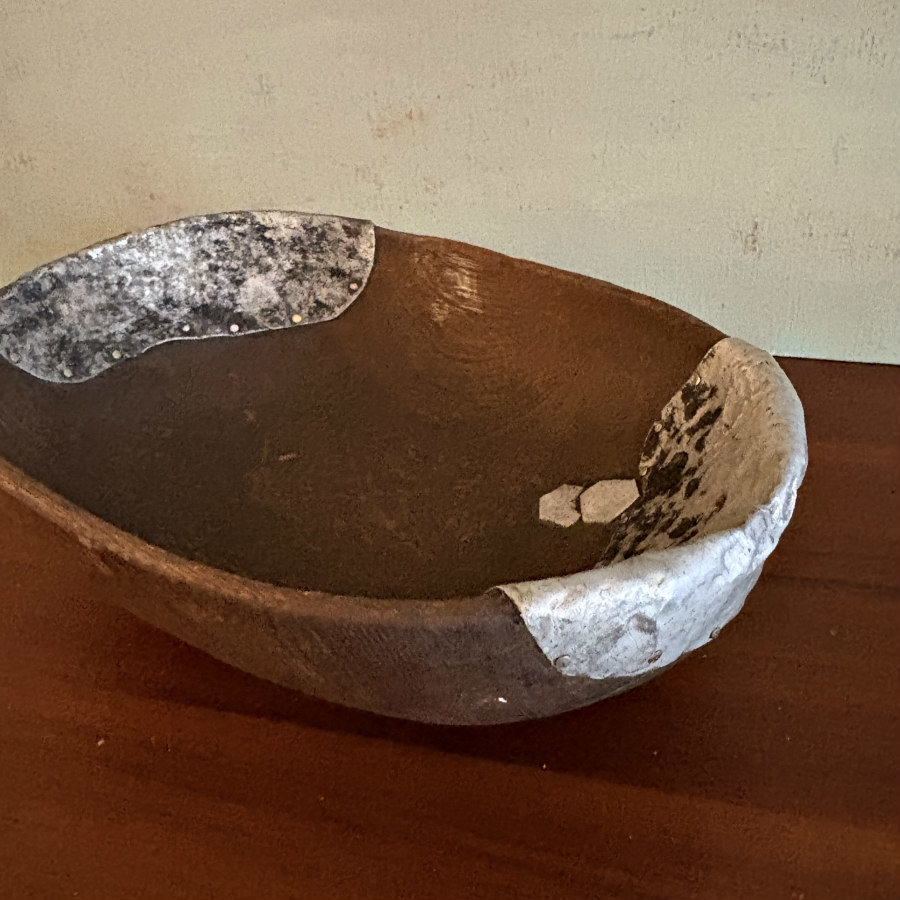 Ghanaian Wooden Bowl - Repaired